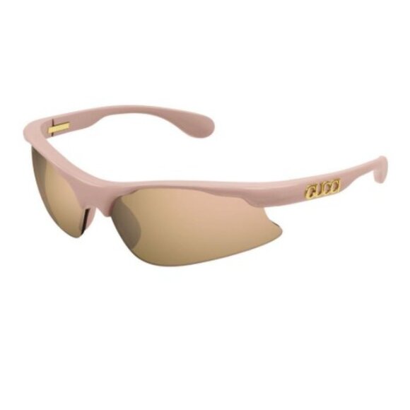 NEW GUCCI MASK SUNGLASSES GUCCI GG1774S 004 PINK MIRROR UNISEX EYEWEAR - Picture 1 of 2